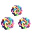 SG - Pet Colorful Rubber Round Ball With Small Bell Toy