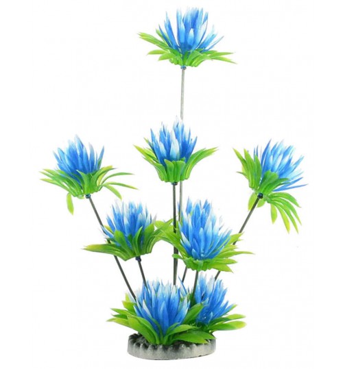 OEM - Decoration Plastic Sea Plants For Aquarium Fish Tank Blue Lotus