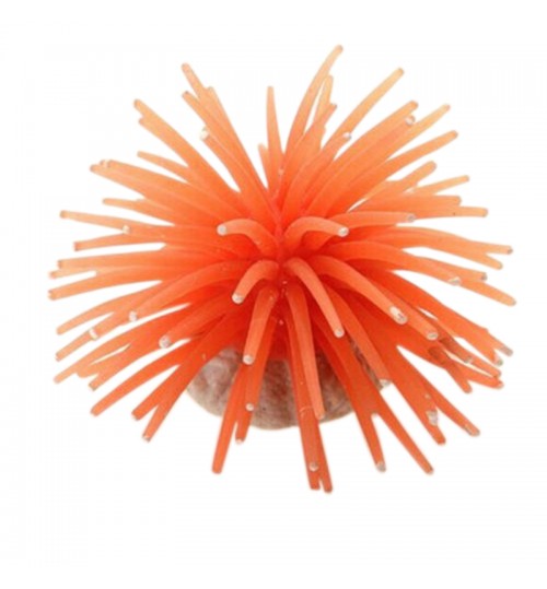 ATUO - Silicone Aquarium Fish Tank Artificial Coral Orange